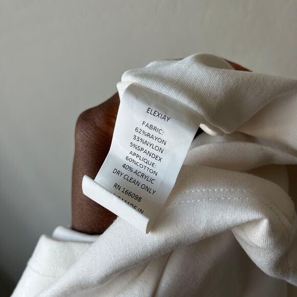 Elexiay Dress Crochet Abia White Draped One Shoulder Kaftan Maxi Dress Size S - Picture 11 of 12